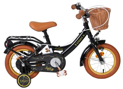 Volare Ashley Children's bike – Girls – 12 inch – Black – Two hand brakes