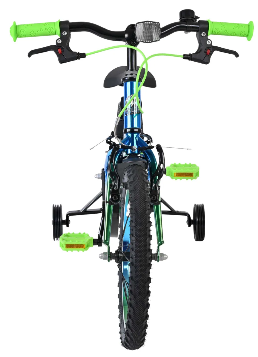 Volare Chrome Kinderfiets – Jongens – 16 inch – Blauw Groen – Twee Handremmen — foto 6