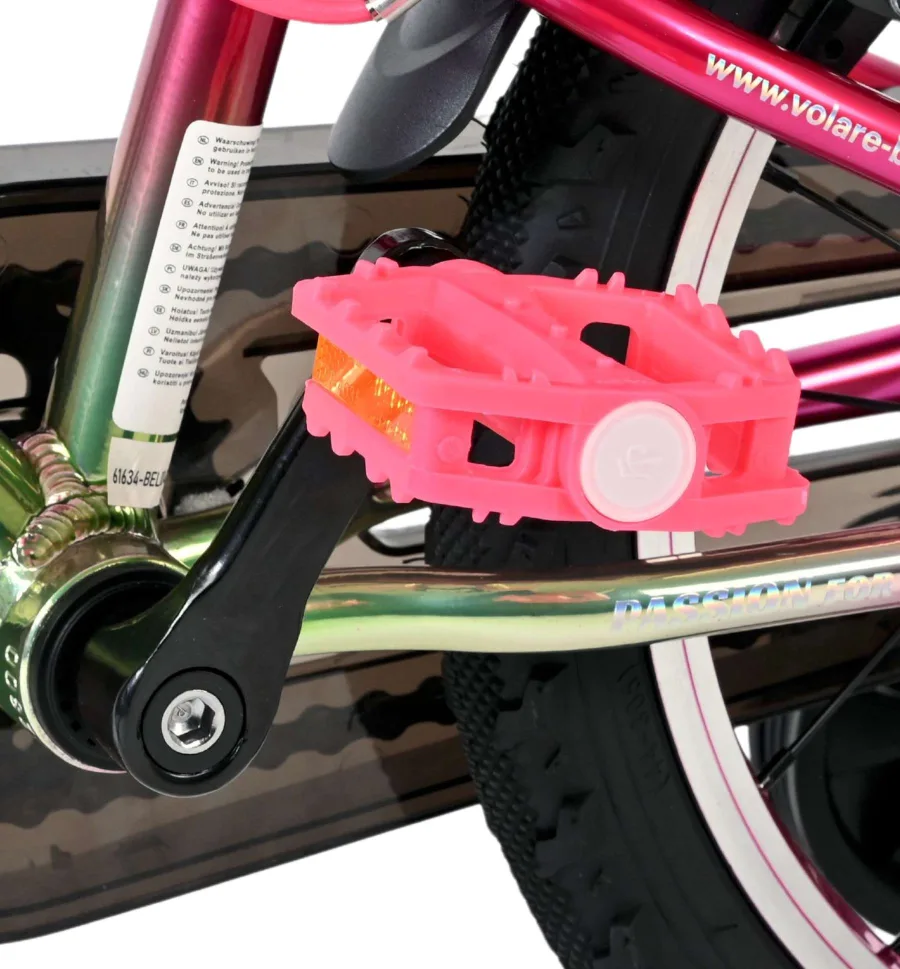 Volare Chrome Kinderfiets - Meisjes - 16 inch - Roze Groen - Twee Handremmen — foto 9