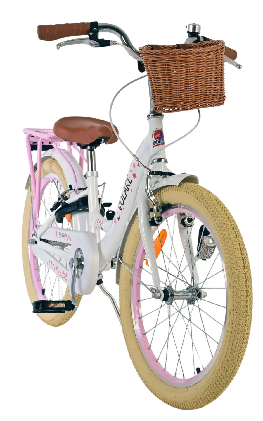 Volare Blossom Kinderfiets – Meisjes – 20 inch – Wit – Twee handremmen — foto 7
