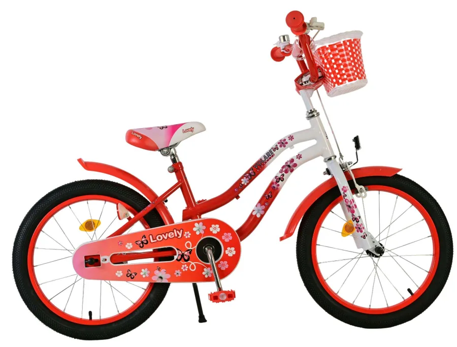Volare Lovely Kinderfiets – Meisjes – 18 inch – Rood Wit