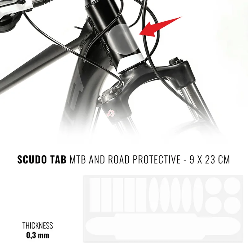 Fiets frame bescherming stickerset transparant — foto 5