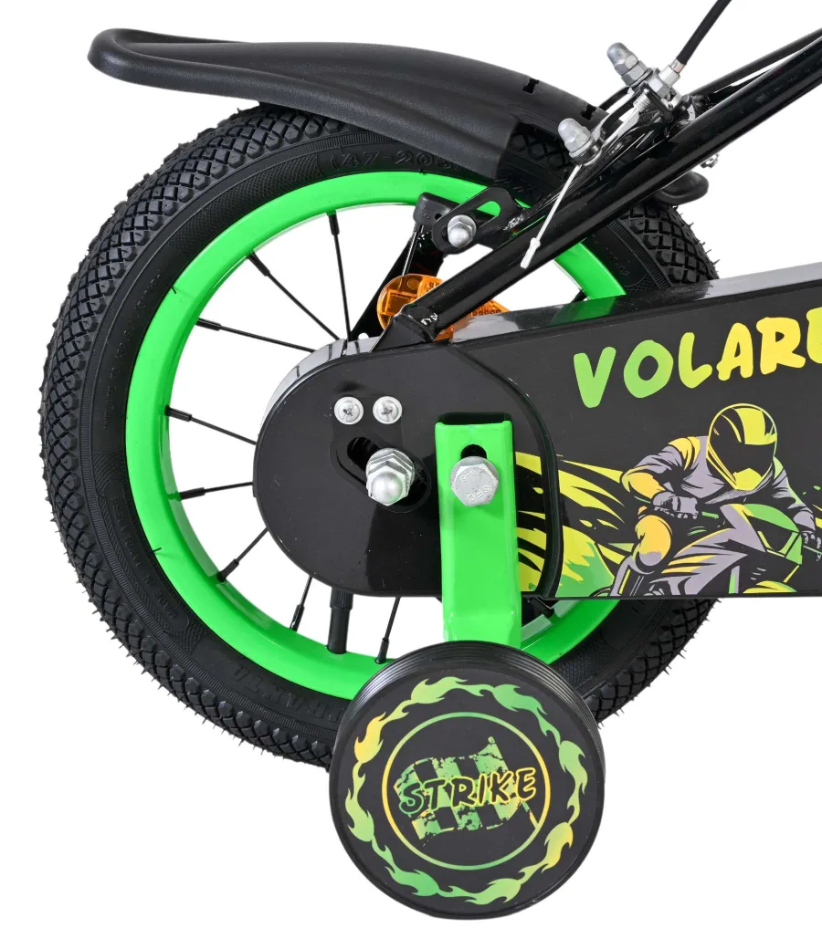 Volare Strike Kinderfiets – Jongens – 12 inch – Zwart Groen – Twee Handremmen — foto 2