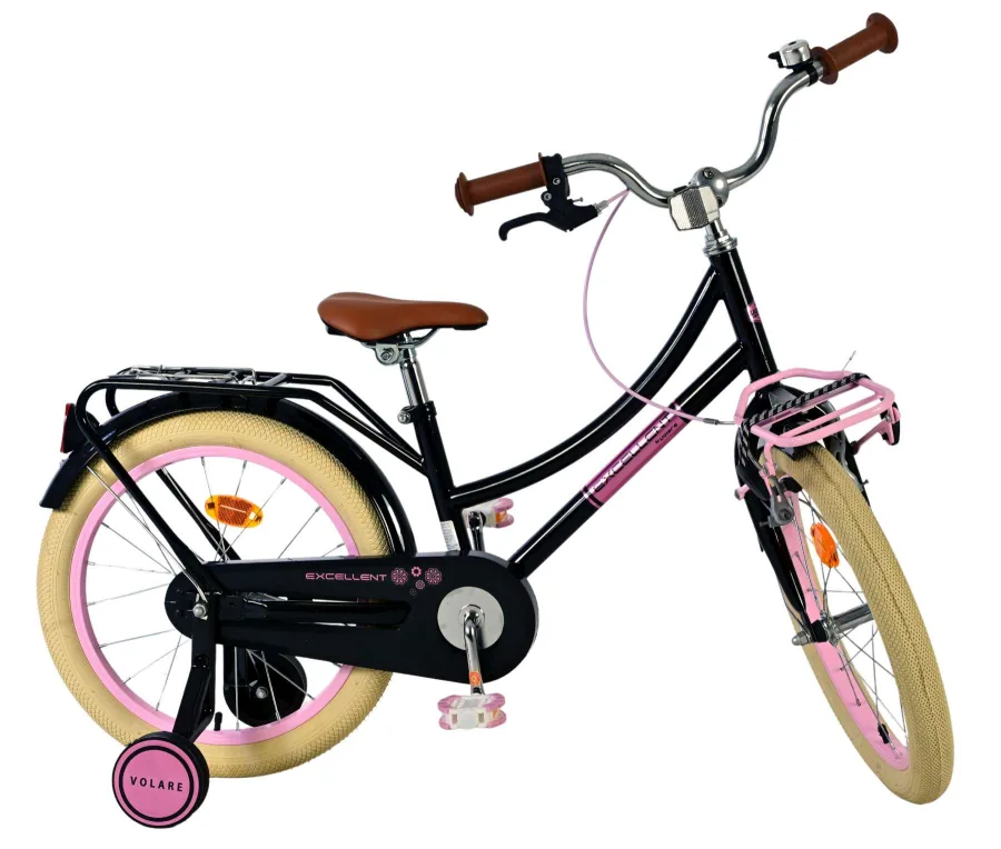 Volare Excellent Kinderfiets – Meisjes – 18 inch – Zwart – 95% afgemonteerd — foto 12