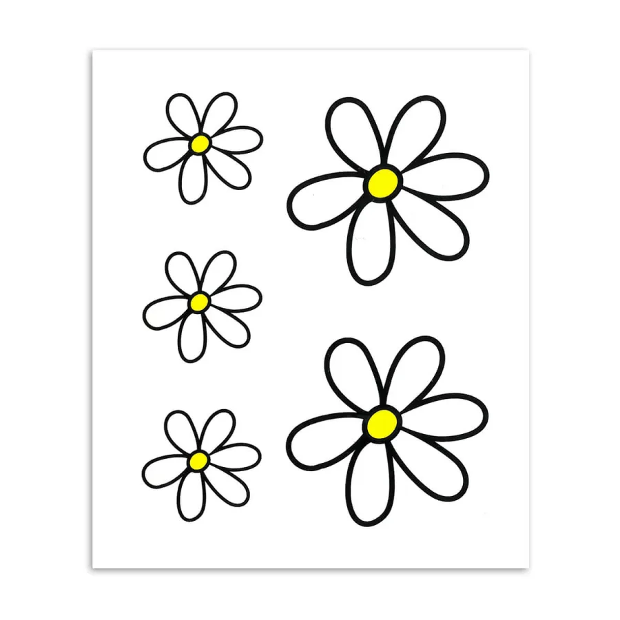 Stickerset gewone margriet M