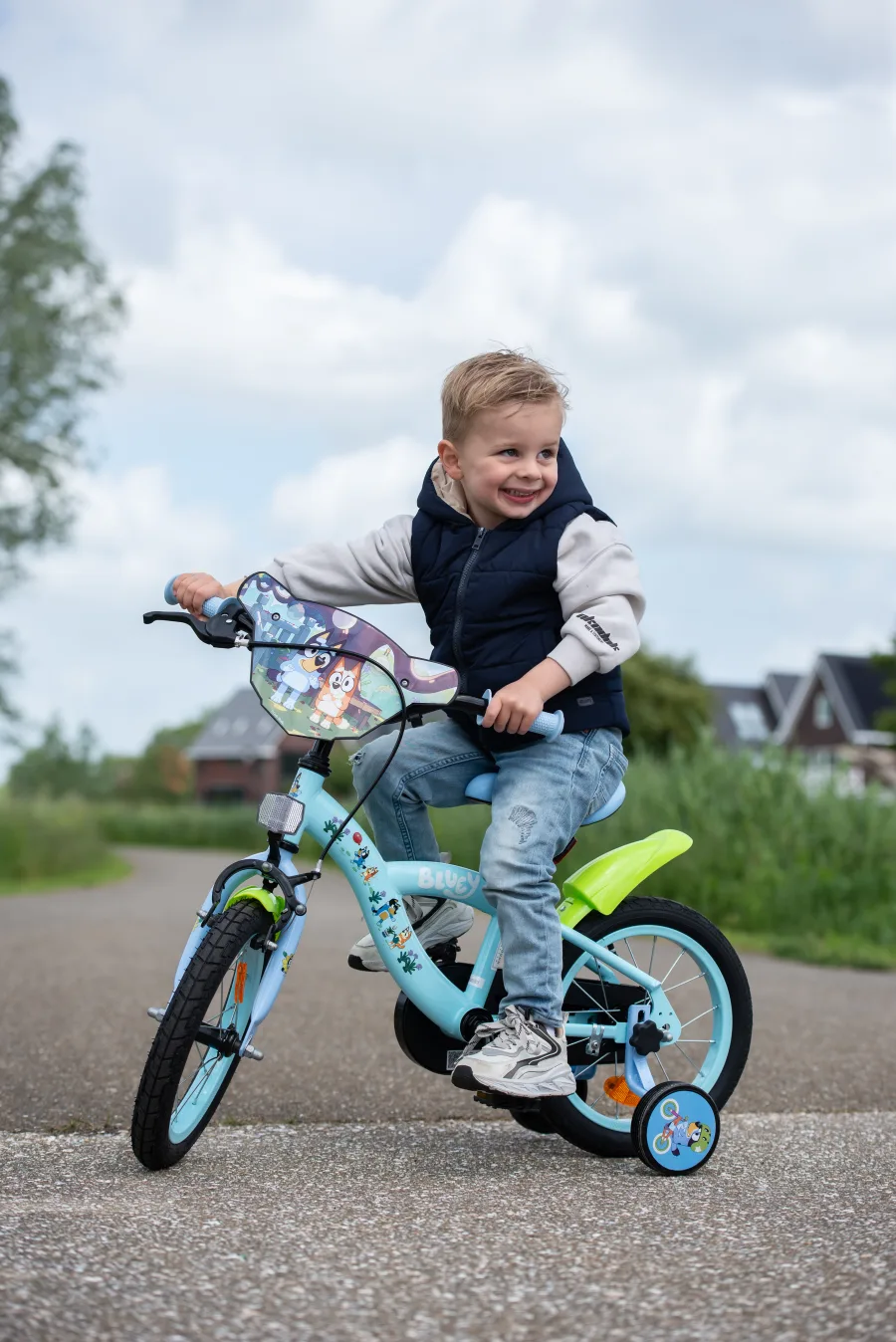 Bluey Kinderfiets 12 inch – Lichtblauw – Twee handremmen — foto 15