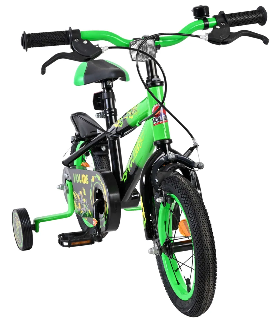 Volare Strike Kinderfiets – Jongens – 12 inch – Zwart Groen – Twee Handremmen — foto 8