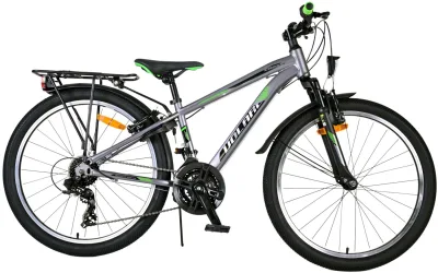 Volare Cross Kinderfiets – Jongens – 24 inch – Grijs – 18 versnellingen – Twee handremmen