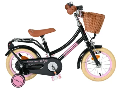 Volare Excellent Children's bike – Girls – 12 inch – Black